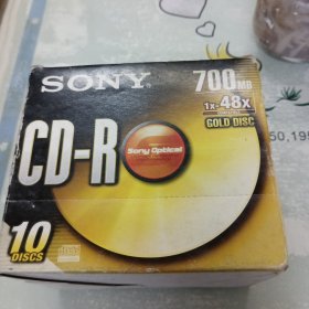 SONY一空白CD（盒装10盘）全新末拆封 索尼可刻录光盘CD -RW700MB 10盘合售