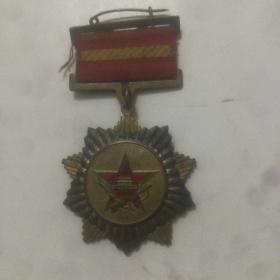 全国人民慰问人民解放军代表团增纪念章1954年（背面刻有一个名字）保真