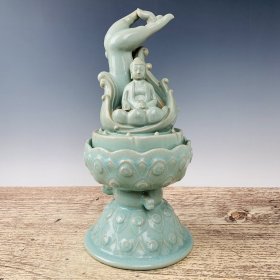 宋汝窑冰片佛手熏香炉 高41厘米直径17厘米