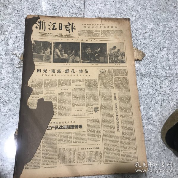 浙江日报1962年6月合订本（少封面）