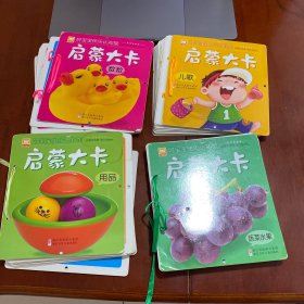 启蒙大卡 用品、蔬菜水果、数数、儿歌，4册合售