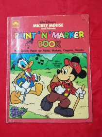 MICKEY MOUSE AND FRIENDS PAINT N MARKER BOOK