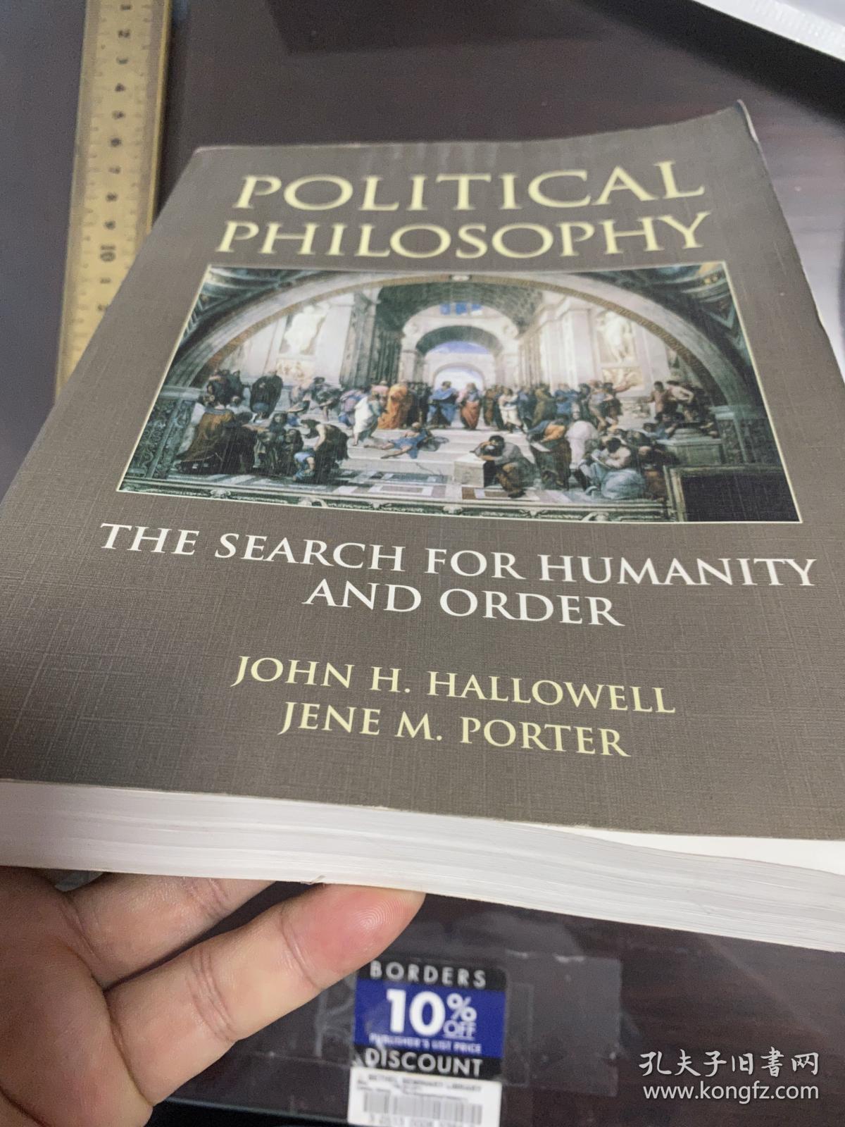 political philosophy the search for humanity and order 英文原版品相好