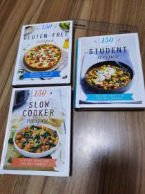 SLOW COOKER .STUDENT .GLUTEN-FREE (recipes) 英文原版烹饪饮食书籍 3册合售