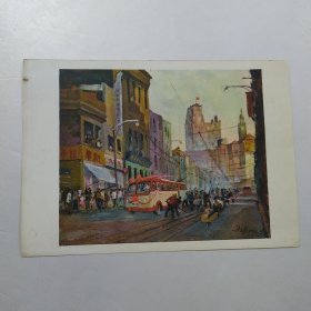 南京路的早晨（油画） 画片1张