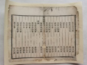 资治新书.目.清木刻古籍一页.传统手工托裱.约21x16.6cm(不含命纸).老.破.残.文本.完美主义者勿扰. 可装饰书房、工作室.不议价.不议价.不议价.2