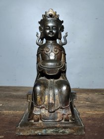 铜 佛母圣像一尊 高28厘米长14厘米宽10厘米，重1930克