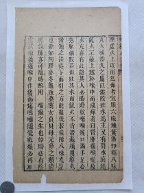 痬科心得集.喉癣.清木刻古籍片段.传统手工托裱.约14.5x23.6cm(不含托裱纸). 可装饰书房，增添文化品位；可赠送亲朋，还可以做成板刻留真谱！多件合并邮资