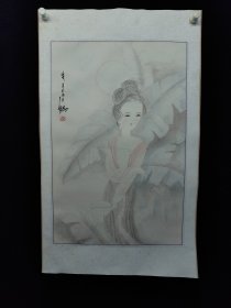 章款不认识，65*43厘米，画的不错，可能名家。