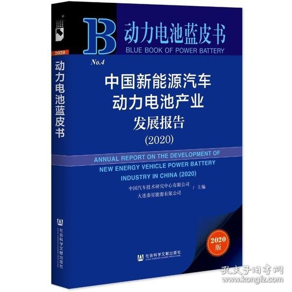 动力电池蓝皮书：中国新能源汽车动力电池产业发展报告（2020）