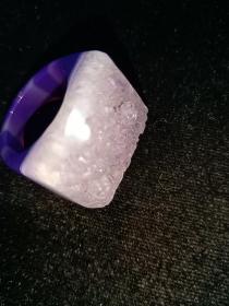 紫水晶原石戒指