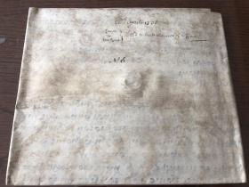 1738年4月16日 英文羊皮纸契约 约60*43公分 字体雄厚 火漆完整十分精美