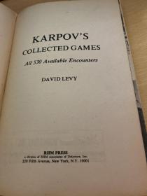 karpovs collected cames 英文 国际象棋