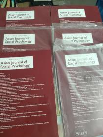 Asian Journal of Social Psychology 2016两本、2017两本，2018两本！   共6册合售！！