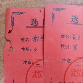 2006年【武汉市江夏区选民证】 （库存多份，品相随库存数量减少逐渐变差，请见描述）