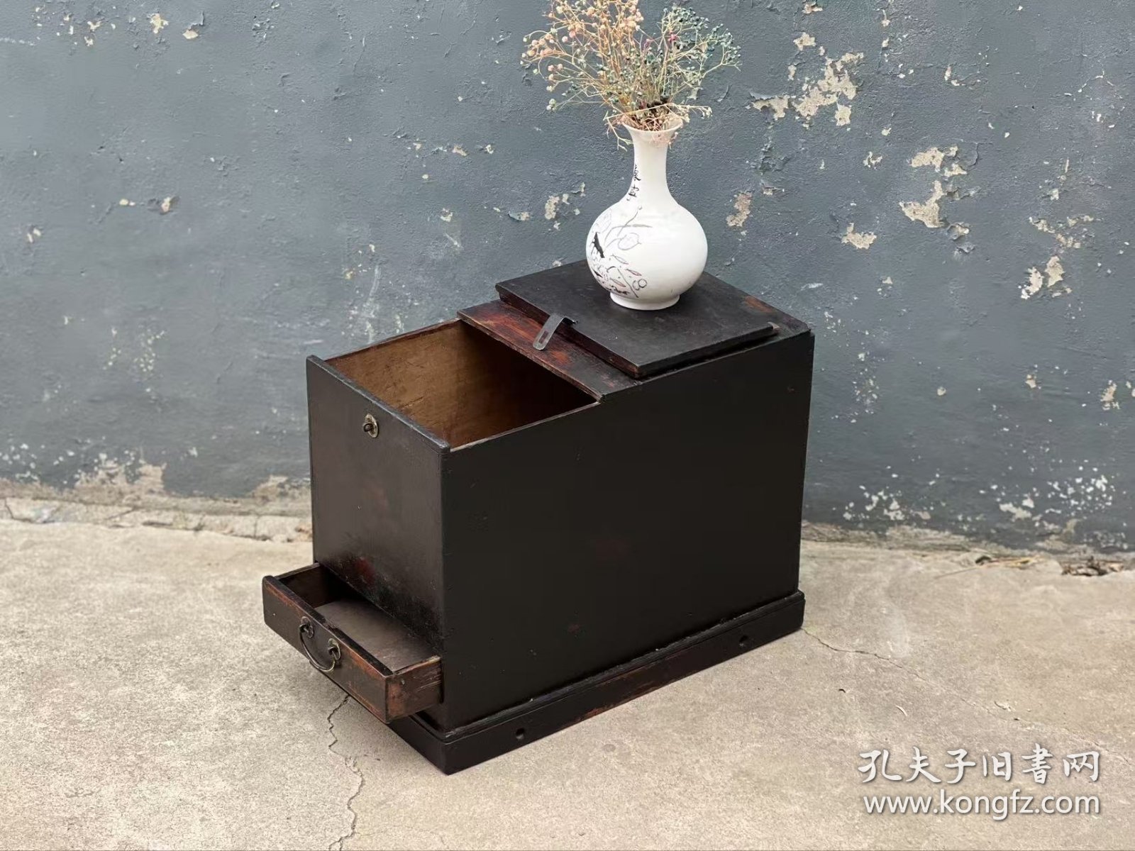 清代带抽屉老木箱