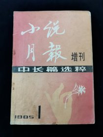 小说月报 增刊 中长篇选粹 1985年1 （总第二期）【收录贾平凹《腊月• 正月》，张贤亮《浪漫的黑炮》，《拂晓前的葬礼》等作。其中《浪漫的黑炮》被改编为电影《黑炮事件》。有插图】