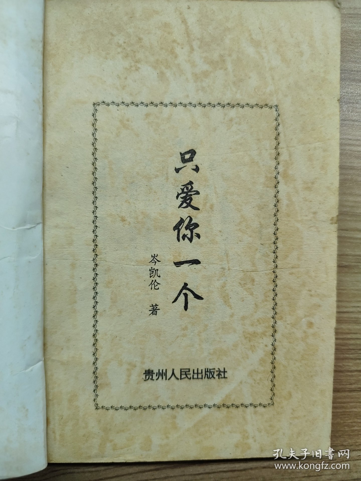 只爱你一人一版一印