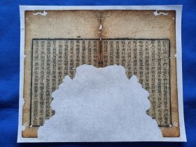 古籍散页【红楼梦】一页 ，编号 11，破损缺纸比较严重，已经手工托纸。这是一张古籍散页，不是一本书，作品尺寸：24*20厘米。
