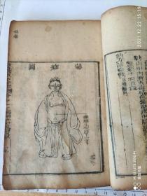 清中期《御纂医宗金鉴》(卷七卷八合订一本80筒子页，有木版画51幅，卷七16幅，卷八35幅，有兴秦堂记印章，有手写眉批，字漂亮，内容见图二、三手抄目录，除了图几乎都是药方，拍图忘了拍药方)(希见难得)