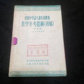 老教材：初级中学语文课本第四册教学参考提纲（初稿下分册）（战斗英雄董存瑞和郅顺义、为了祖国美好的明天、两面红旗、石油城、用党给我的右手为党工作、第一次胜利、死车的复活、见习生、三黑和土地、枪柳弹是怎样造成功的……）