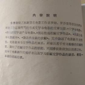 写电影剧本的几个问题  论文学与电影