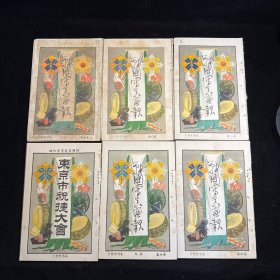 战国写真画报 第一至第五卷 附号外一册，共六册合售，春阳堂出版，明治27年（1894年）11月再版，书中有大量珍贵中国 朝鲜 日本风景图 插图，有光绪、李鸿章、袁世凯、丁汝昌等人照片