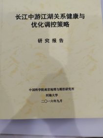 长江中游江湖关系健康与优化调控策略研究报告