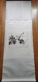 寒汀《花鸟》作品一帧。