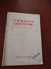 当革命的闯将还是做无所作为的庸人