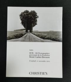巴黎佳士得 2011年 Henri Cartier Bresson 亨利 卡蒂尔 布列松基金会 100幅 照片 拍照 照相 影像 拍卖图录