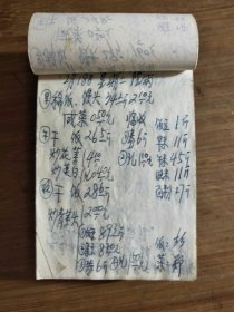 ●油盐柴米酱醋茶-百姓的日子《1975年1月食堂流水账记事本》重庆人民广播电台/张开芳手稿【40开200余页】！