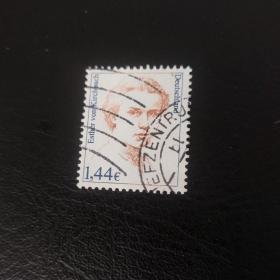 138 德国邮票人物邮票 著名名人 外国邮票集邮收藏手账送礼信消票盖销票