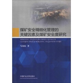 正版 煤矿安全精细化管理的关键因素及煤矿安全度研究 马金山 中国矿业大学出版社