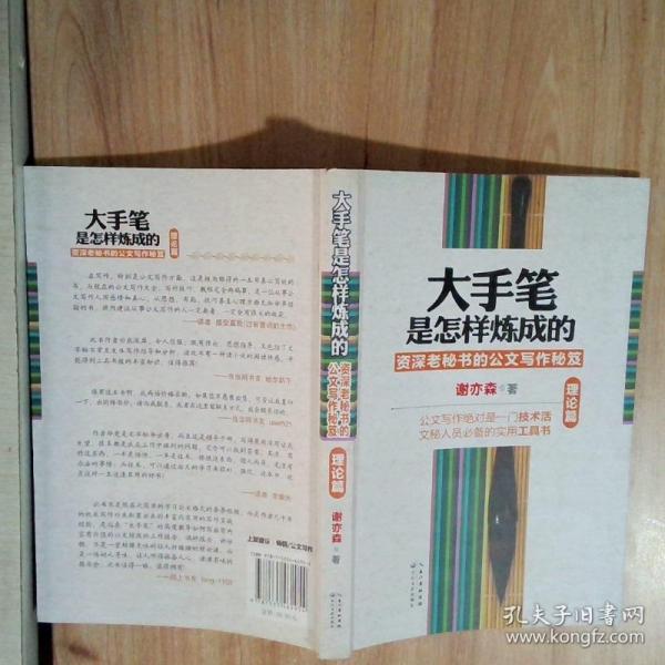 大手笔是怎样炼成的：资深老秘书的公文写作秘笈（理论篇）