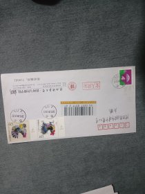 鸡年鸡月鸡日首日实寄封，陕西师范大学校园封，西安市18个城门唯一的玉祥门邮政日戳，盲人读物