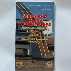 独立50周年版纪念版accra ghana map阿克拉加纳旅游交通地图册野生动物摄影迁徙路线攻略指南介绍