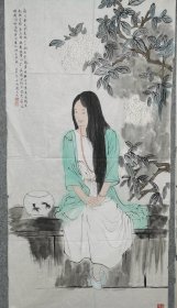 著名画家赵永夫，中国美术家协会会员，国家一级美术师，一副四尺整张，一张软片，纯手绘，尺寸约135/68