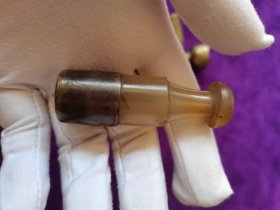 玛瑙烟嘴白铜烟锅一套