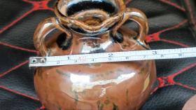 元代冮官窑双系瓶，全品
