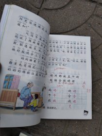 九年义务教育课程标准实验教科书：语文（一年级下册、三年级下册、四年级上下册、五年级下册、六年级上下册、七年级上册、八年级上册、九年级下册）（共10本合售）（一年级下册有两处笔记）