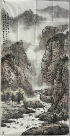 【保真字画，得自画家本人】钱桂芳，四尺整张！ 字石峰，1948年生于天津，大学学历。中国书画家研究会会员，  中国美术家协会天津分会会员，清华大学美术学院客座教授，中国扬州八怪研究院天津院秘书长，国家一级美术师，山水画艺术研究院研究员，天津永乐画院院长，天津老年大学教授，