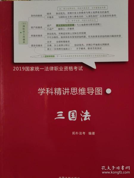 司法考试20192019国家统一法律职业资格考试学科精讲思维导图：三国法