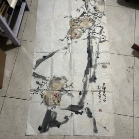 甘肃天水名家 杜未 早期参展作品尺寸132x 66