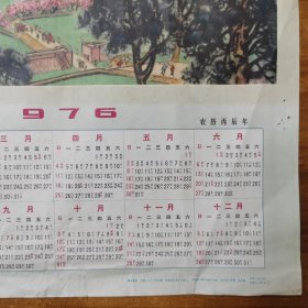 1976年辉县陈家院水库，天上银河落太行年历画 卷寄