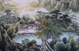 中国艺术家协会吴建国老师小八尺山水2