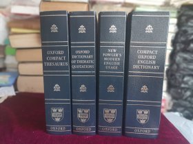 Set of 4 Compact Oxford Dictionary Thesaurus Quotations English Book Set 一套4本精简版牛津词典同义词库引文英语成套书籍