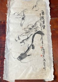 国画一张，画心尺寸（95*46）cm，如图，货号：J102