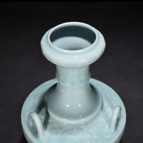 清乾隆粉青釉三系瓶三系尊 32*22厘米