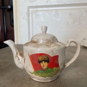 六七十年代茶壶 带王杰画像